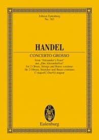 Handel: Concerto grosso C major HWV 318 (Study Score) published by Eulenburg